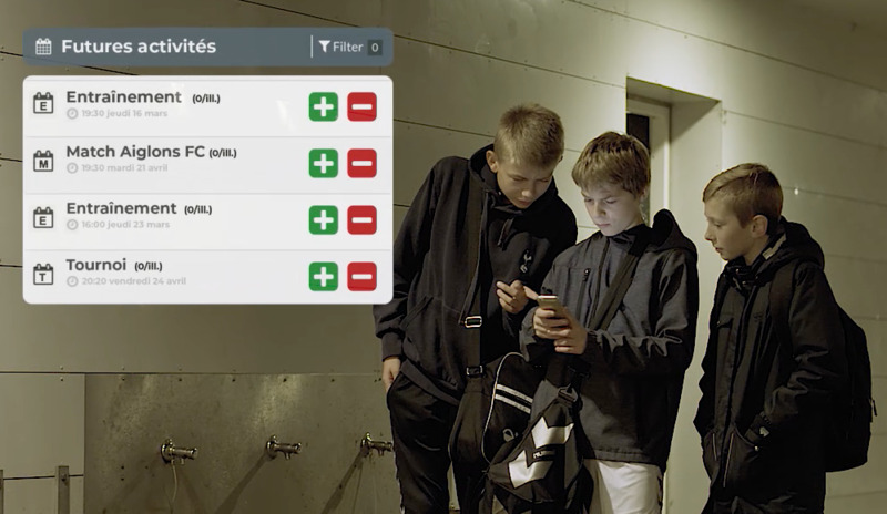 Calendrier sportif - Application mobile Calendrier sportif - Application mobile