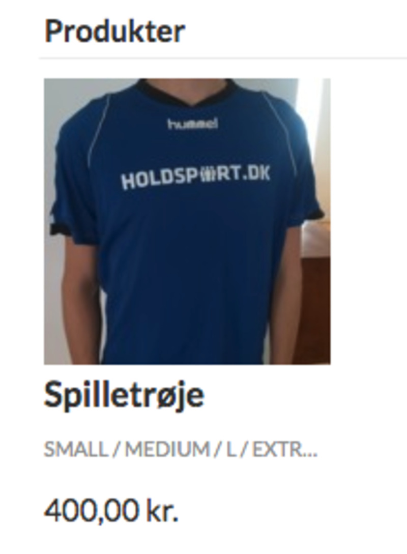 Klubtøj gratis webshop