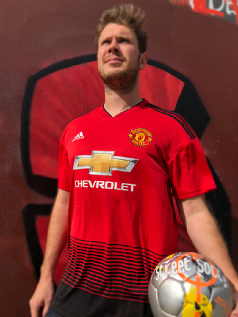 Maillot Manchester United porté