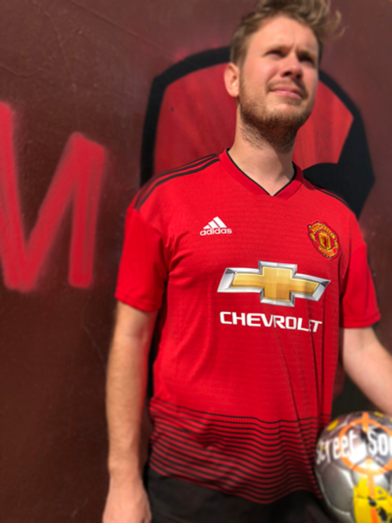 Maillot Manchester United porté