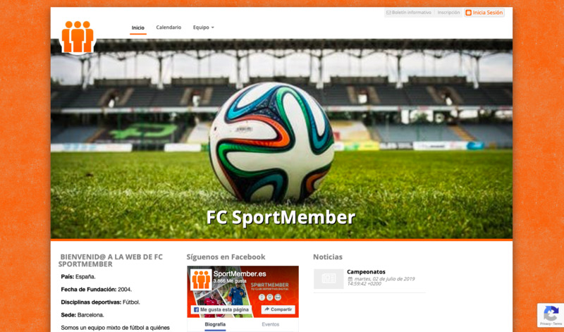 Pagina web para clubes Pagina web para clubes