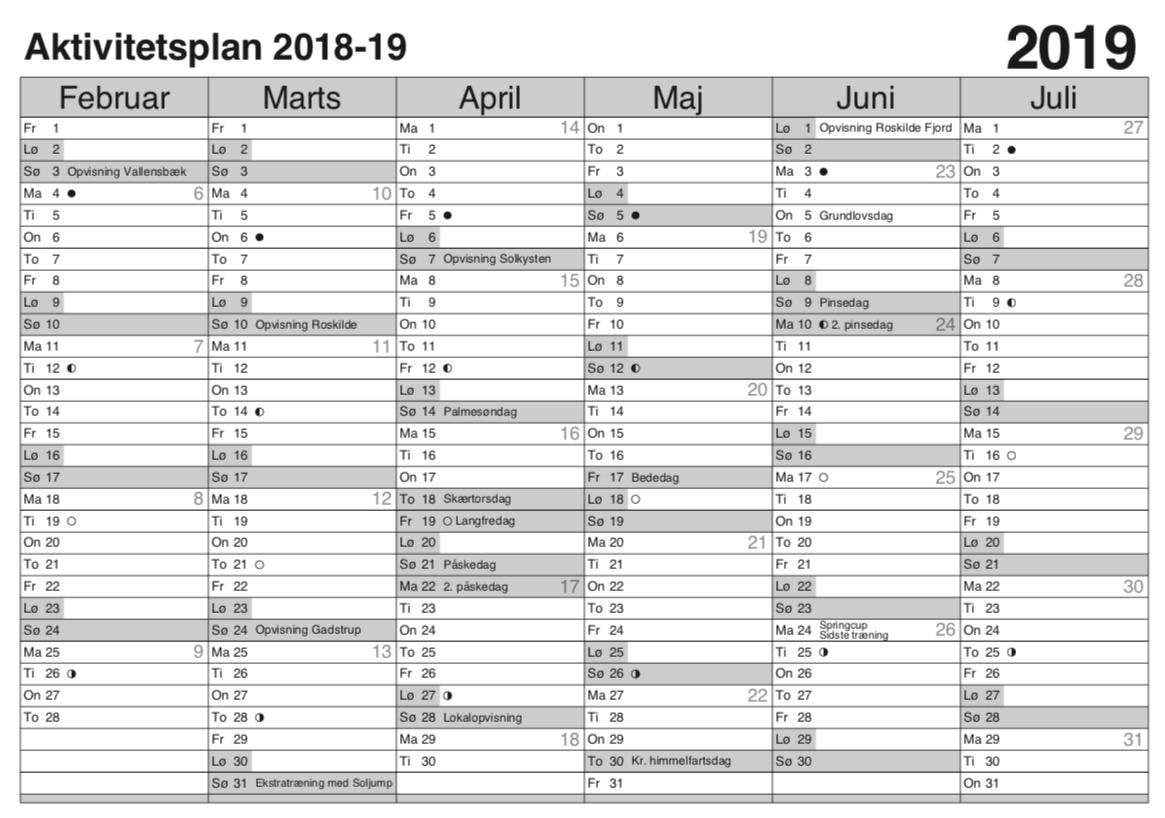 Aktivitetsplan 18 19 Soljump Aktivitetsplan 18 19 Soljump