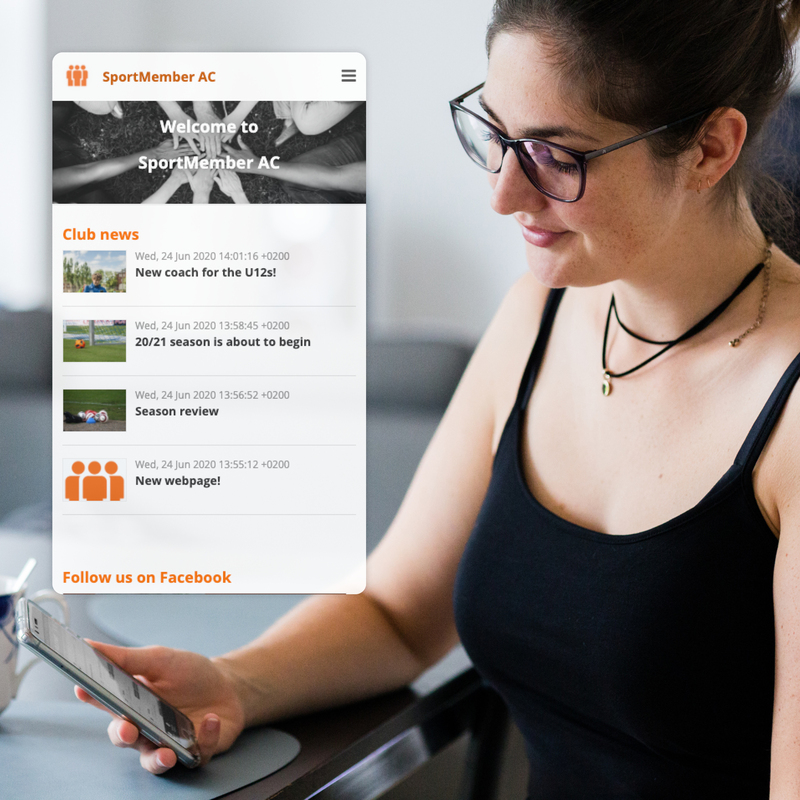 Create club website Create club website