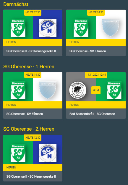 SG Oberense auf staige.tv