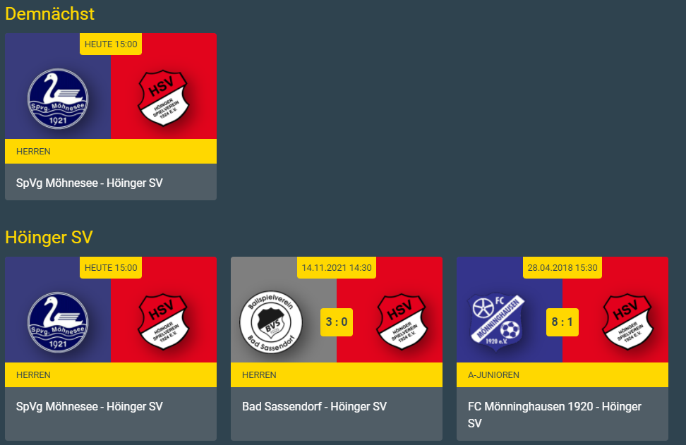 Höinger SV auf staige.tv