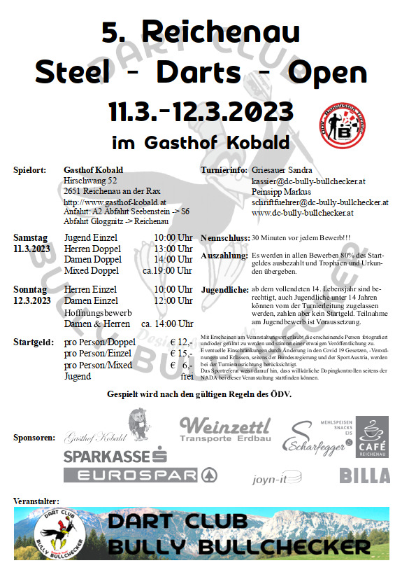 Steeldarts Ranglistenturnier