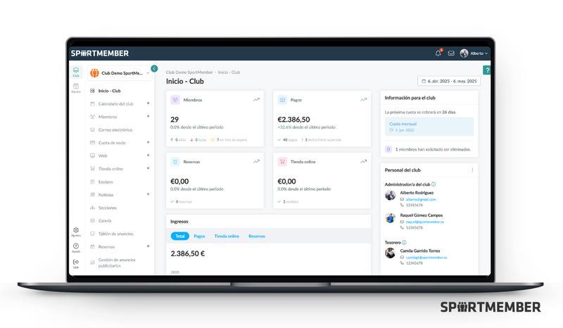 Software gestión club deportivo gratis