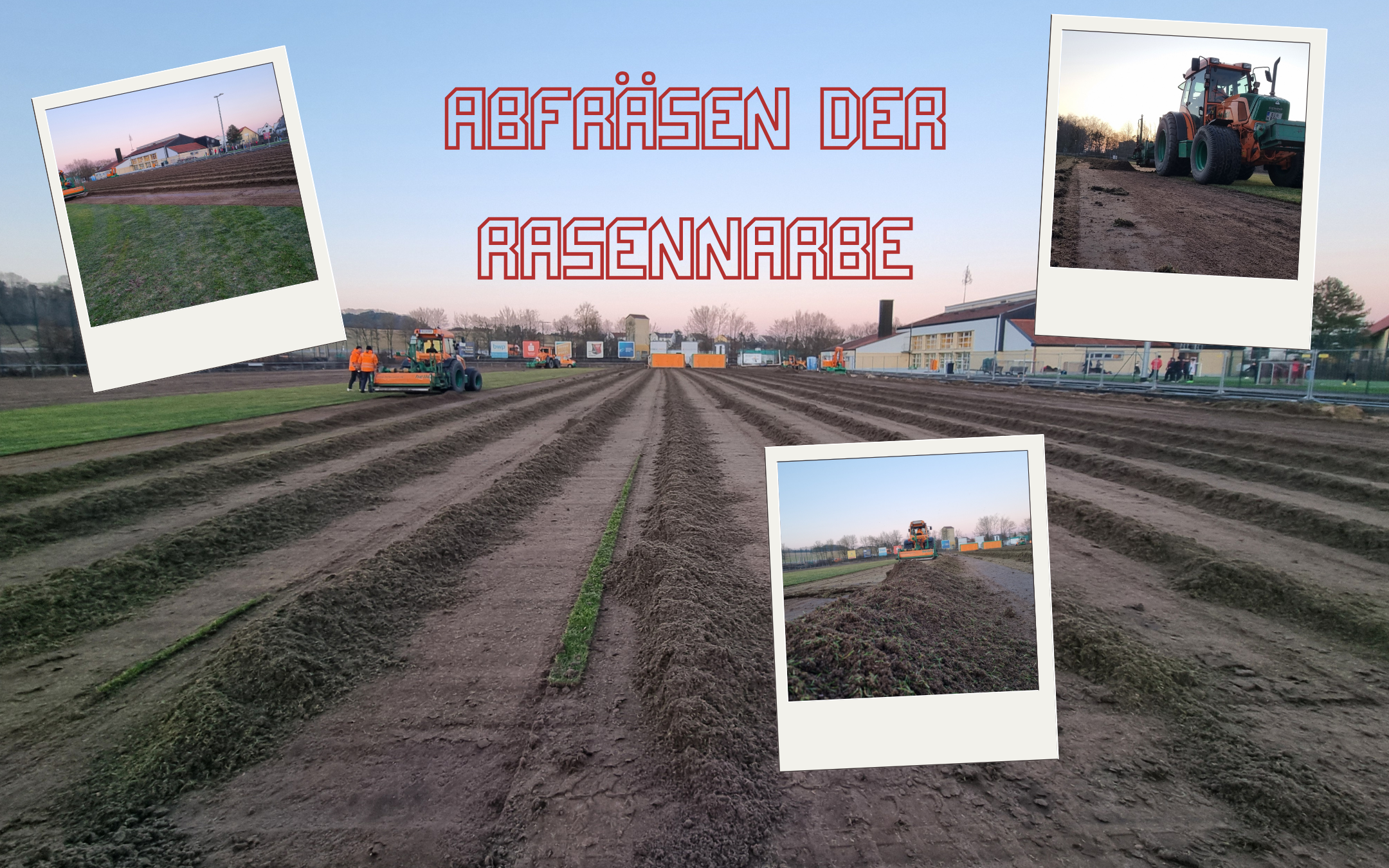 Abfräsen der Rasennarbe