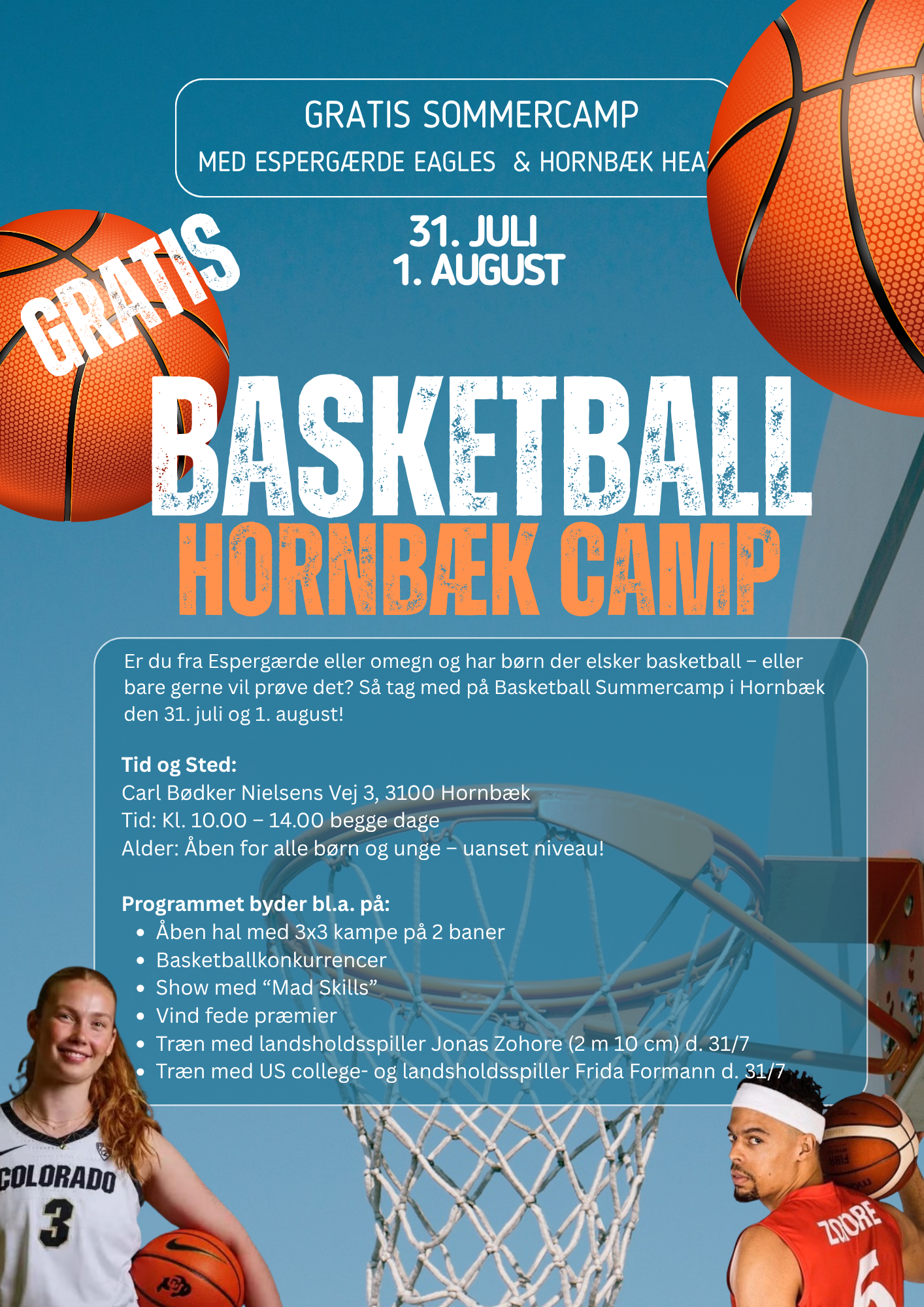 Gratis sommercamp I Hornbæk 