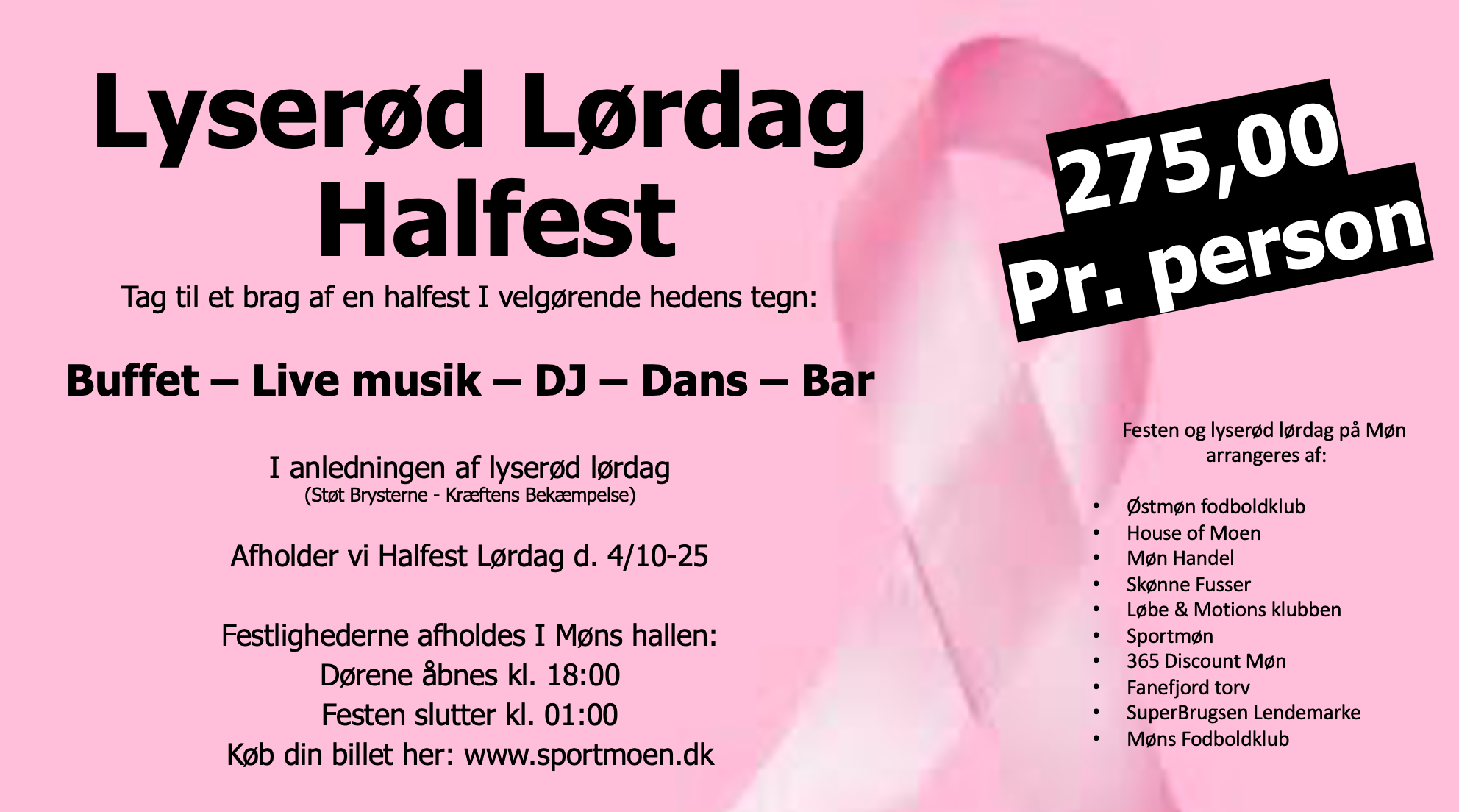 Hal fest Lyserød lørdag