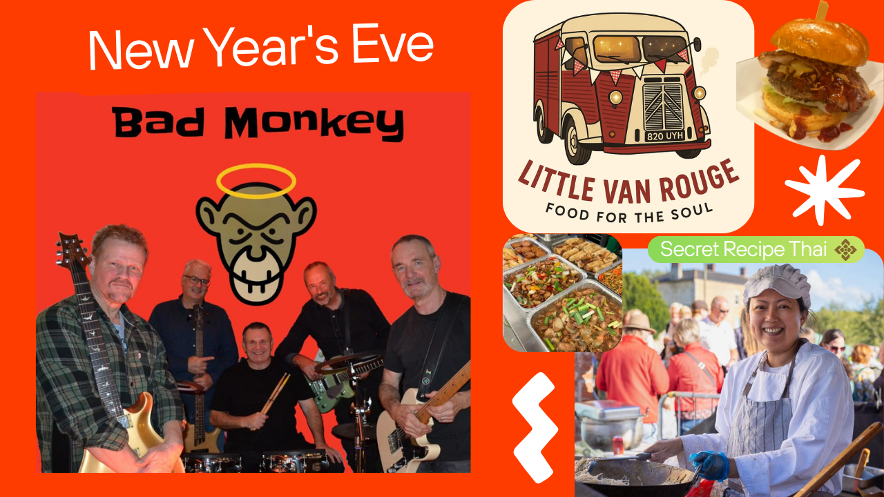 New Years Eve 'Bad Monkey' Band night with Thai food and burger Van