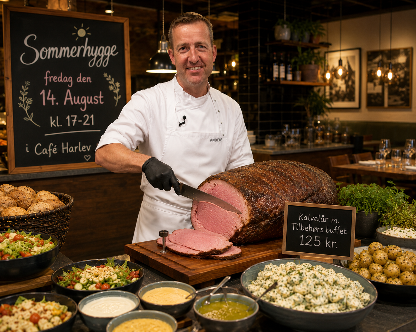 Sommerhygge i Café Harlev - Spisning